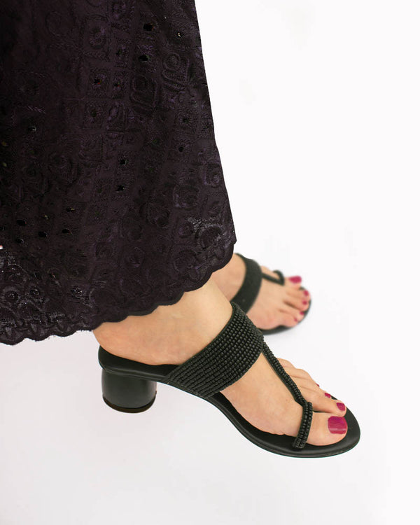 URWA Beaded Block Heels